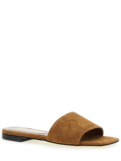 Brown Slide Sandals In Suede Woman - SEMI COUTURE - BALAAN 2