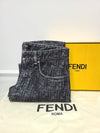 Blue FF Monogram Treatment Denim Pants 32 34 - FENDI - BALAAN 6