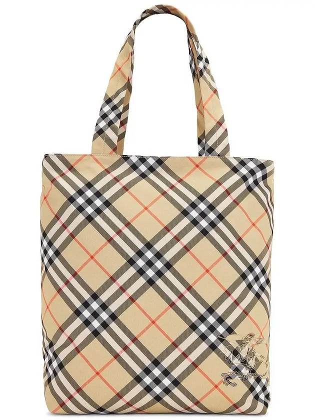 EKD Appliqué Check Tote Bag Sand - BURBERRY - BALAAN 3