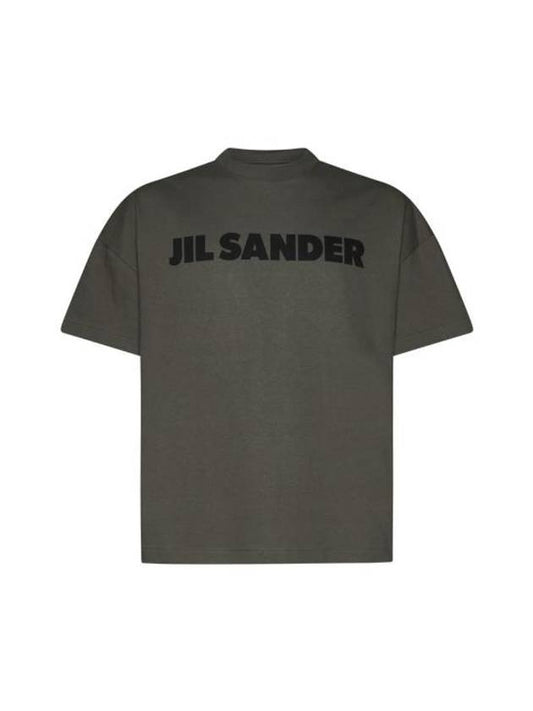 Logo Short Sleeve T-Shirt Green - JIL SANDER - BALAAN 1