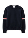 Men's Milan Stitch Armband Crew Neck Knit Top Navy - THOM BROWNE - BALAAN 2