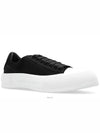 Deck Lace-up Plimsoll Low-top Sneakers Black - ALEXANDER MCQUEEN - BALAAN 2