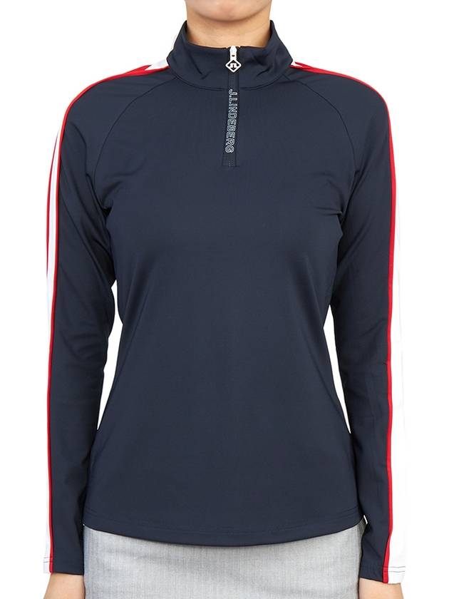 Women's Cora Mid Layer Long Sleeve T-Shirt Navy - J.LINDEBERG - BALAAN 2