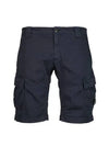 Men's Lens Wappen Bermuda Cargo Shorts Navy - CP COMPANY - BALAAN.