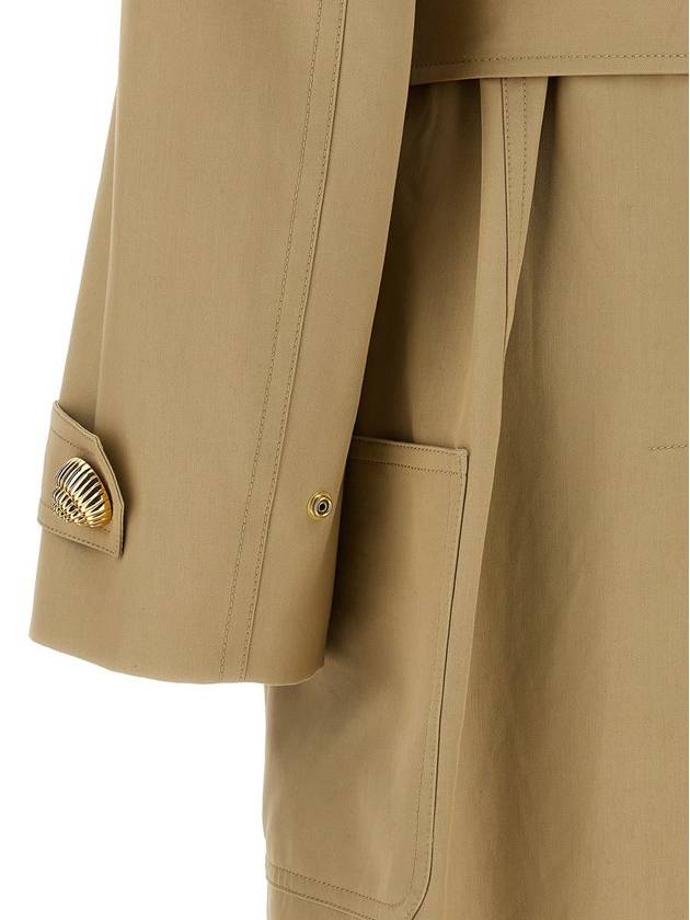 Balmain 'Chiocciola' Button Trench Coat - BALMAIN - BALAAN 4