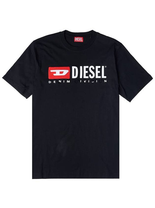 logo print short sleeve t-shirt black - DIESEL - BALAAN.