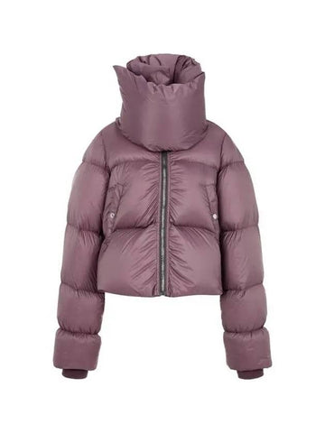 WOMEN Funnel Neck Hybrid Down Jacket Purple 270142 - RICK OWENS - BALAAN 1