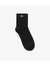 Men s Basic Solid Pique Medium Neck Socks Black - LACOSTE - BALAAN 2