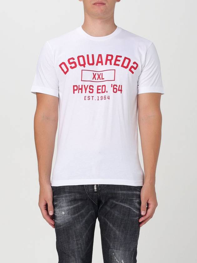 T-shirt Dsquared2 in cotone con stampa logo - DSQUARED2 - BALAAN 1