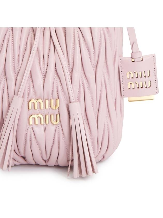 Matelasse Nappa Leather Bucket Bag Pink - MIU MIU - BALAAN 9