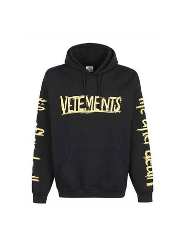 World Tour Print Hoodie Black - VETEMENTS - BALAAN 1