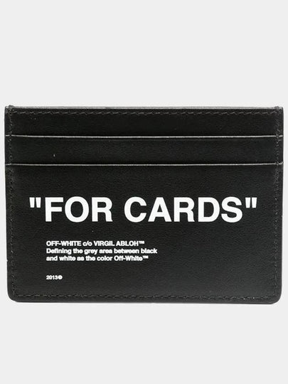 Slogan Print Card Wallet Black - OFF WHITE - BALAAN 2