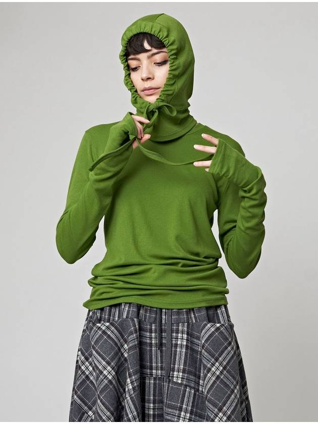 Bonnet 2-In-1 Long Sleeve Top Green - ATHPLATFORM - BALAAN 1