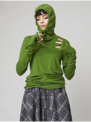 Bonnet 2-In-1 Long Sleeve Top Green - ATHPLATFORM - BALAAN 1