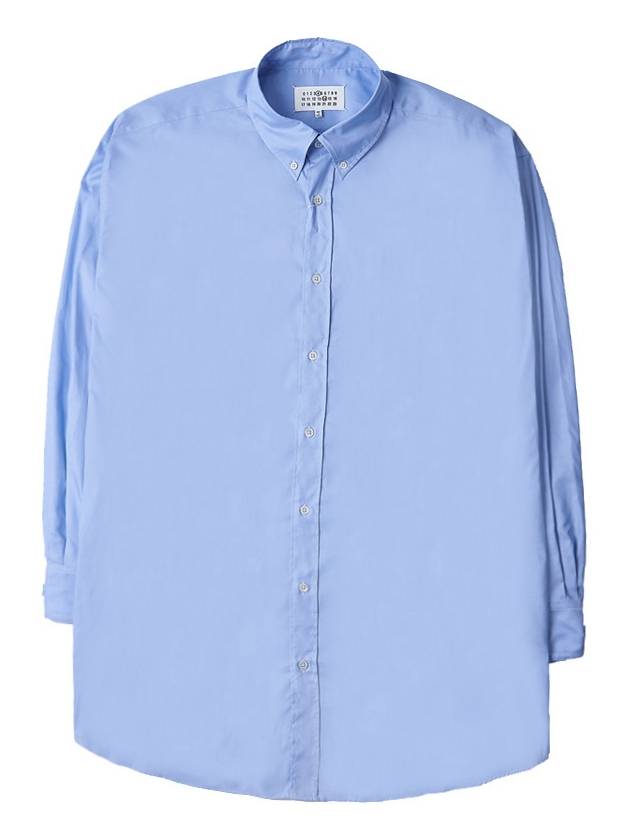 Oversized Fit Oxford Long Sleeve Shirt Blue - MAISON MARGIELA - BALAAN.