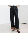 Pche brushed roll up wide denim pants - MONO AT.D - BALAAN 5