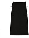 Two way zipper cargo long skirt Black - THE GREEN LAB - BALAAN 5