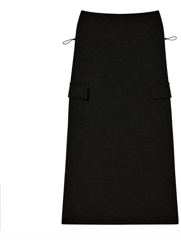 Two way zipper cargo long skirt Black - THE GREEN LAB - BALAAN 5