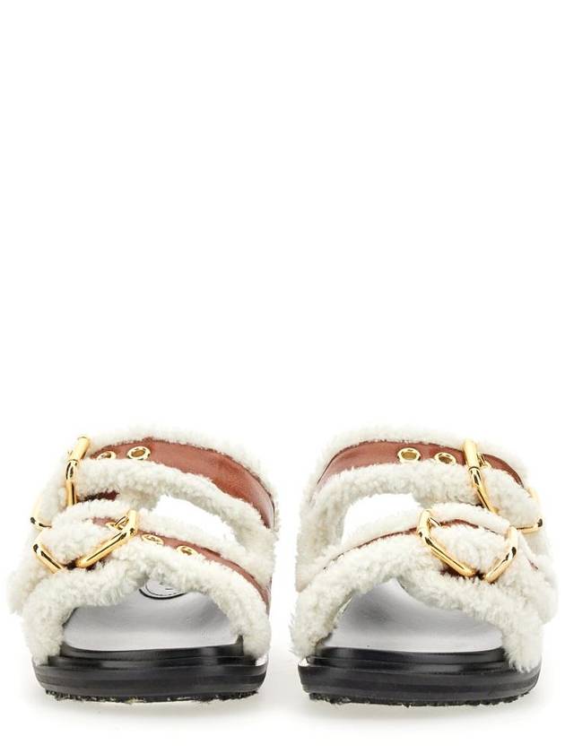 pershearring-trimmed Fussbet sandals - MARNI - BALAAN 5