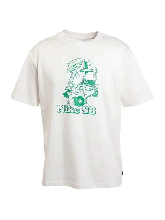 SB Skateboard Print Short Sleeve T-Shirt White - NIKE - BALAAN 1