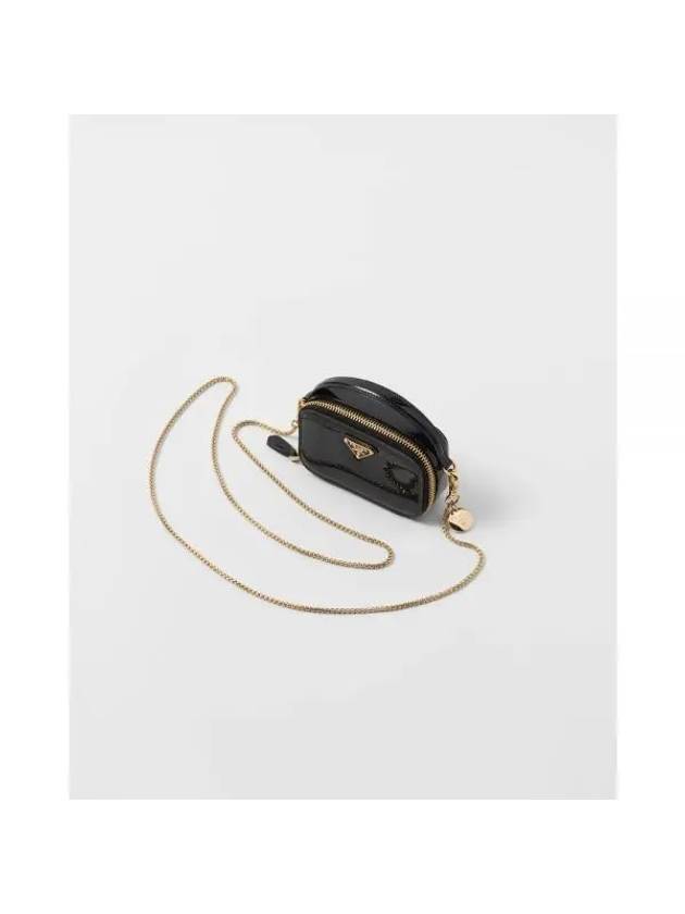 Patent Leather Mini Pouch Black - PRADA - BALAAN 1