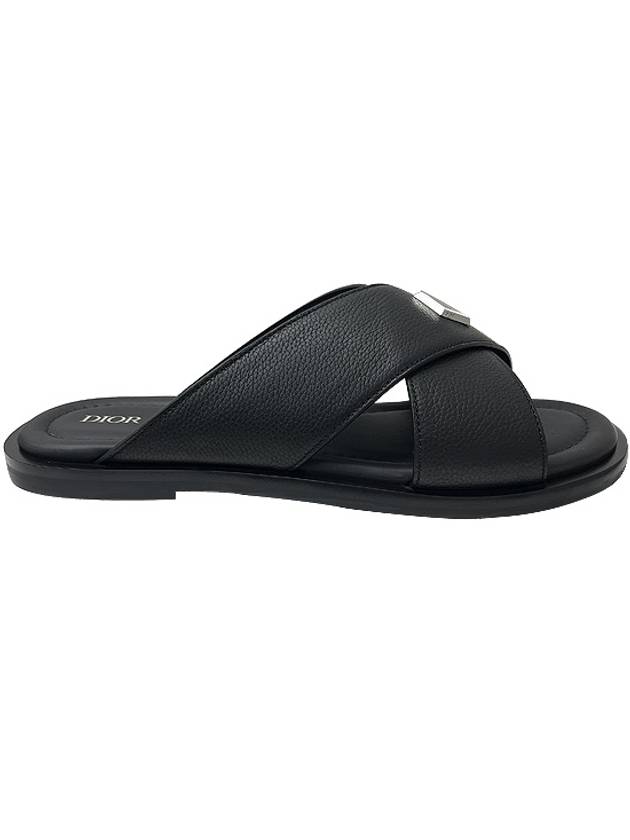 Alias CD Diamond Grained Calfskin Sandals Black - DIOR - BALAAN 2