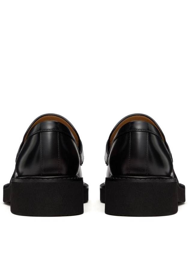 V Logo Locker Loafers Black - VALENTINO - BALAAN 4