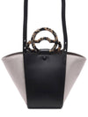 Silky Mini Riders Calf Leather Tote Bag Beige Black - MULBERRY - BALAAN 3