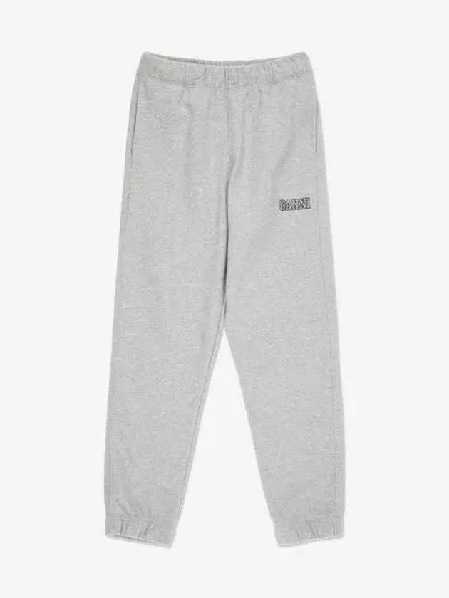 Side Logo Cotton JoGGer Track Pants Grey - GANNI - BALAAN 2