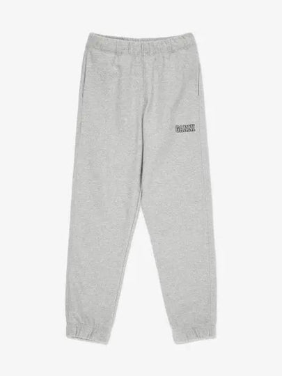 Side Logo Cotton JoGGer Track Pants Grey - GANNI - BALAAN 2