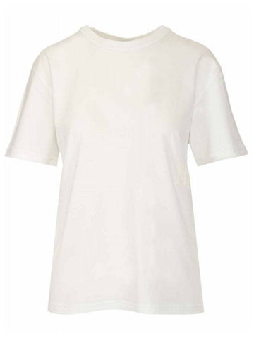 Essential Cotton Short Sleeve T-Shirt White - ALEXANDER WANG - BALAAN.