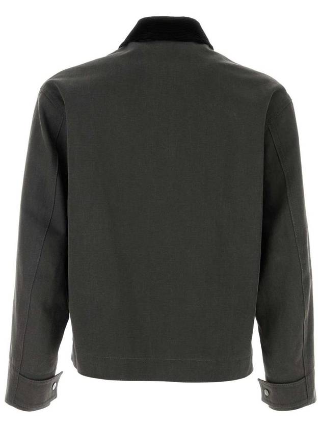 Corduroy Collar Cotton Jacket Black - BURBERRY - BALAAN 3