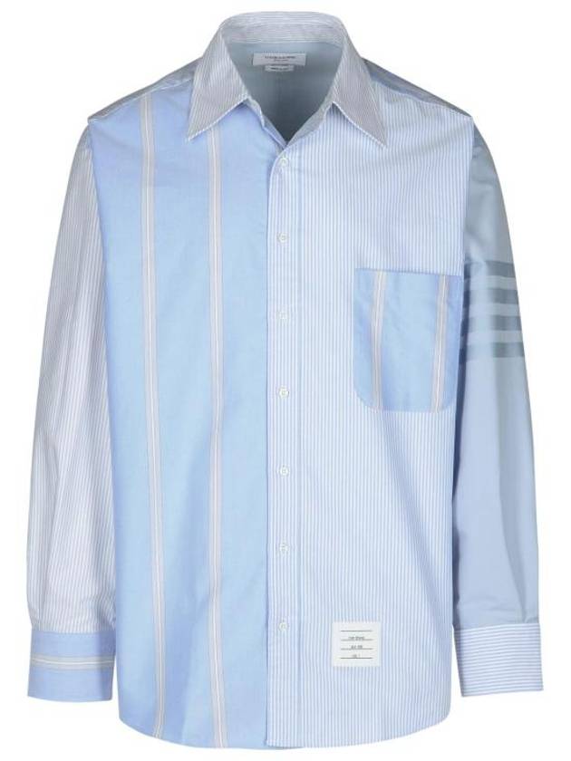 Oversized long sleeve shirt blue - THOM BROWNE - BALAAN 1