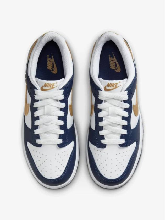 Dunk GS Low Top Sneakers White Navy - NIKE - BALAAN 5