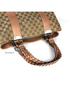 GC jacquard bamboo shoulder bag beige GC42BG008 - GUCCI - BALAAN 4