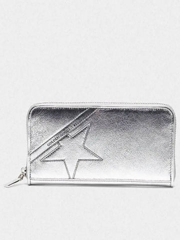 KOREA Women s Star Large Zipper Wallet G36WA882 A6 Silver 271123 - GOLDEN GOOSE - BALAAN 1