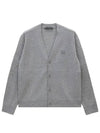 Keve Face Wool V-neck Cardigan Grey - ACNE STUDIOS - BALAAN 2