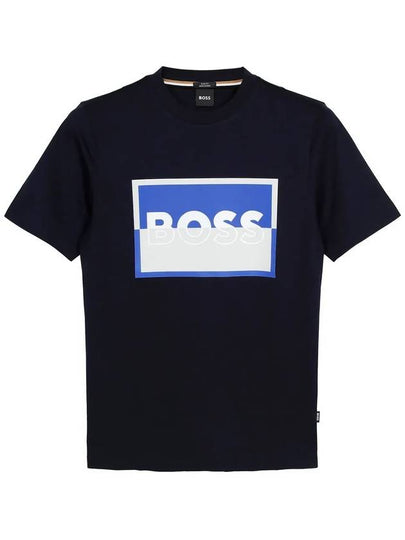 Logo Cotton Short Sleeve T-shirt Navy - HUGO BOSS - BALAAN 2