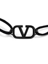 Valentino 4Y2J0Q15 CVJ 0NO J0Q15 Garavani V logo leather bracelet - RED VALENTINO - BALAAN 4