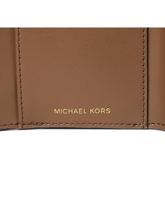 gold logo bifold wallet brown - MICHAEL KORS - BALAAN.