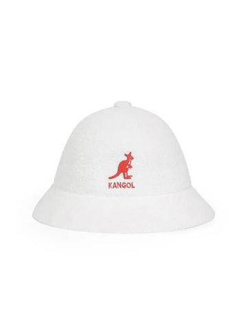 K3407 WHITE Bermuda casual big logo bucket hat - KANGOL - BALAAN 1