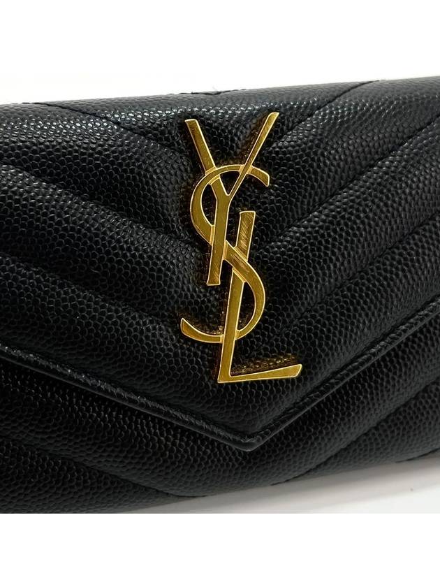 Envelope matelass gold card wallet black 414404 - SAINT LAURENT - BALAAN 4