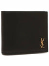 Tiny Monogram Half Wallet Black Gold - SAINT LAURENT - BALAAN 2