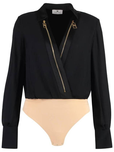 Elisabetta Franchi Georgette Bodysuit Shirt - ELISABETTA FRANCHI - BALAAN 1