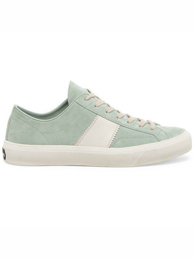 Logo Detail Suede Low Top Sneakers Mint - TOM FORD - BALAAN 1