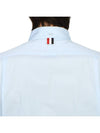 Men's Grosgrain Placket Solid Poplin Long Sleeve Shirt Light Blue - THOM BROWNE - BALAAN 8