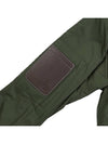 Sleeve Pocket Zipper Linen Bomber Jacket Dark Green - LORO PIANA - BALAAN 10