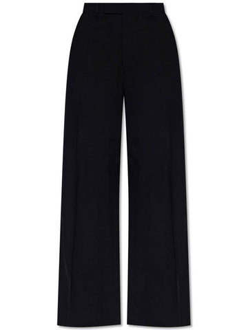 VETEMENTS Wool Pleat-front Trousers, Women's, Black - VETEMENTS - BALAAN 1