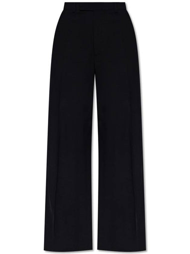 VETEMENTS Wool Pleat-front Trousers, Women's, Black - VETEMENTS - BALAAN 1