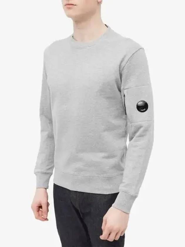 Diagonal Raised Fleece Sweatshirt Grey Melange - CP COMPANY - BALAAN 4